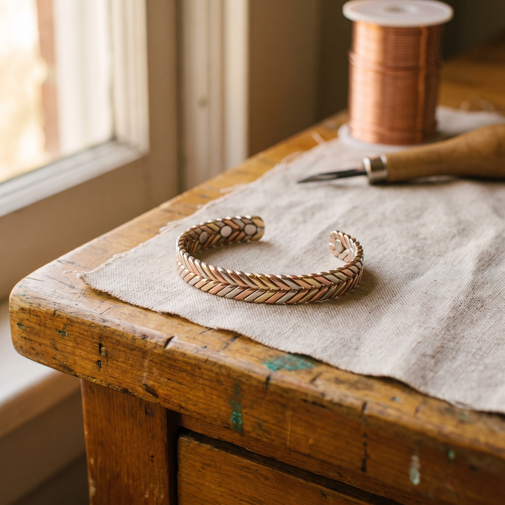 Copse | Herringbone Copper Cuff