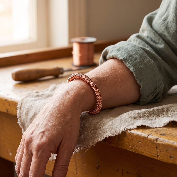Fjord | Wrapped Wire Copper Cuff