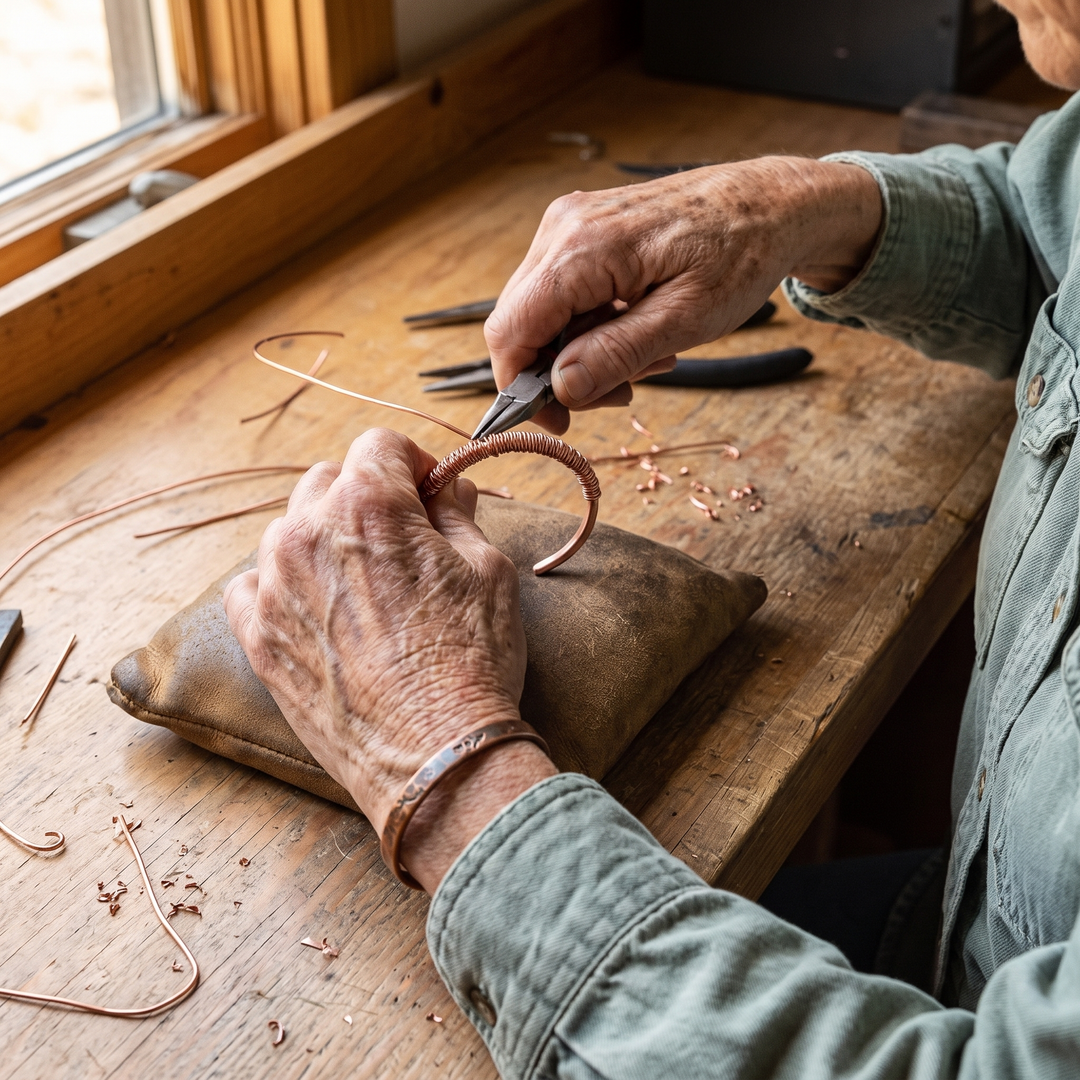 Fjord | Wrapped Wire Copper Cuff