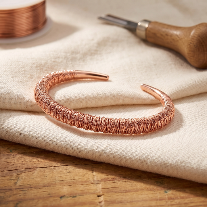 Fjord | Wrapped Wire Copper Cuff