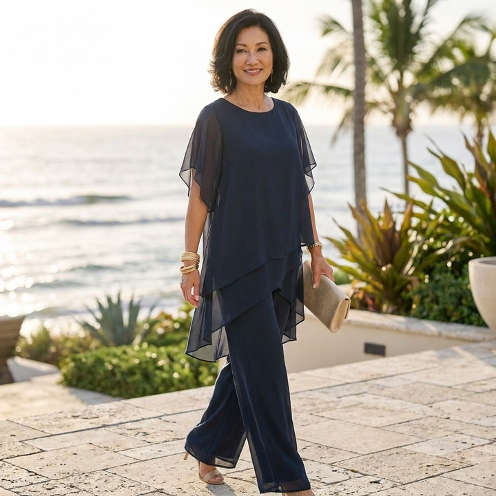 Vivienne | Elegant Asymmetric Two-Piece Set