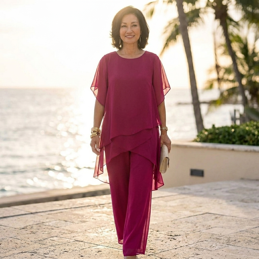 Vivienne | Elegant Asymmetric Two-Piece Set