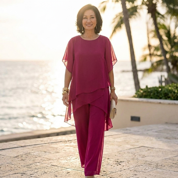 Vivienne | Elegant Asymmetric Two-Piece Set