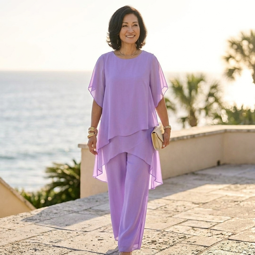 Vivienne | Elegant Asymmetric Two-Piece Set