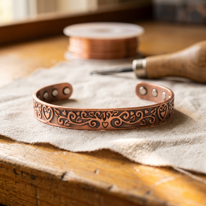 Tide | Flowing Engraved Copper Bangle