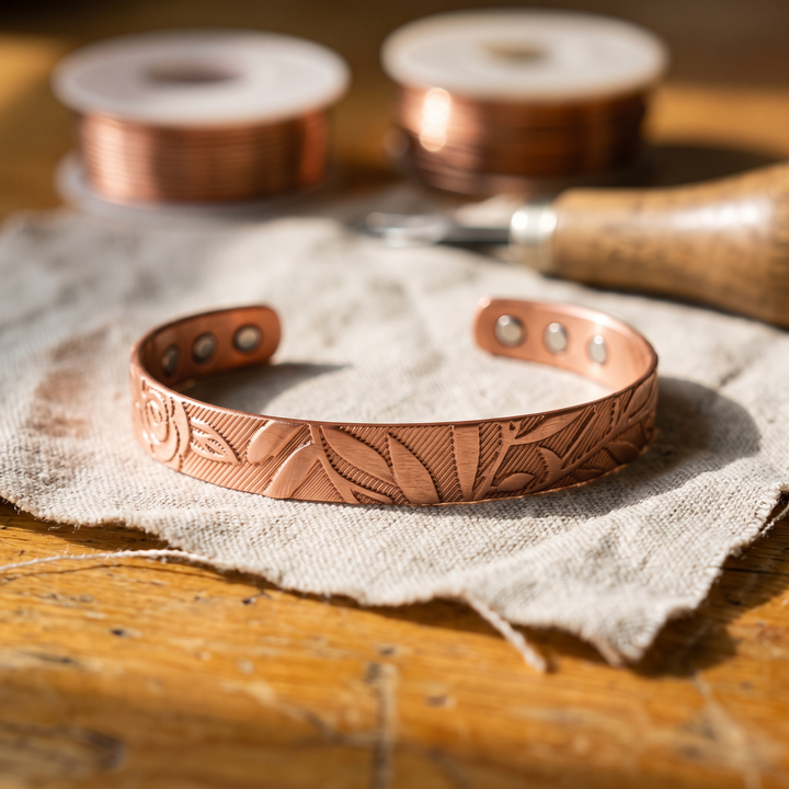 Grove | Botanical Line-Engraved Copper Cuff