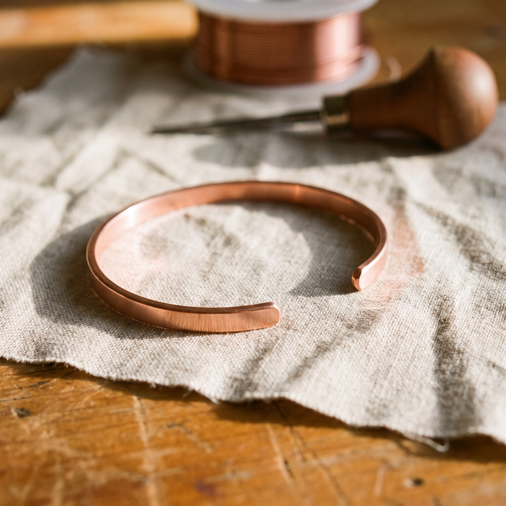 River | Smooth Copper Bangle