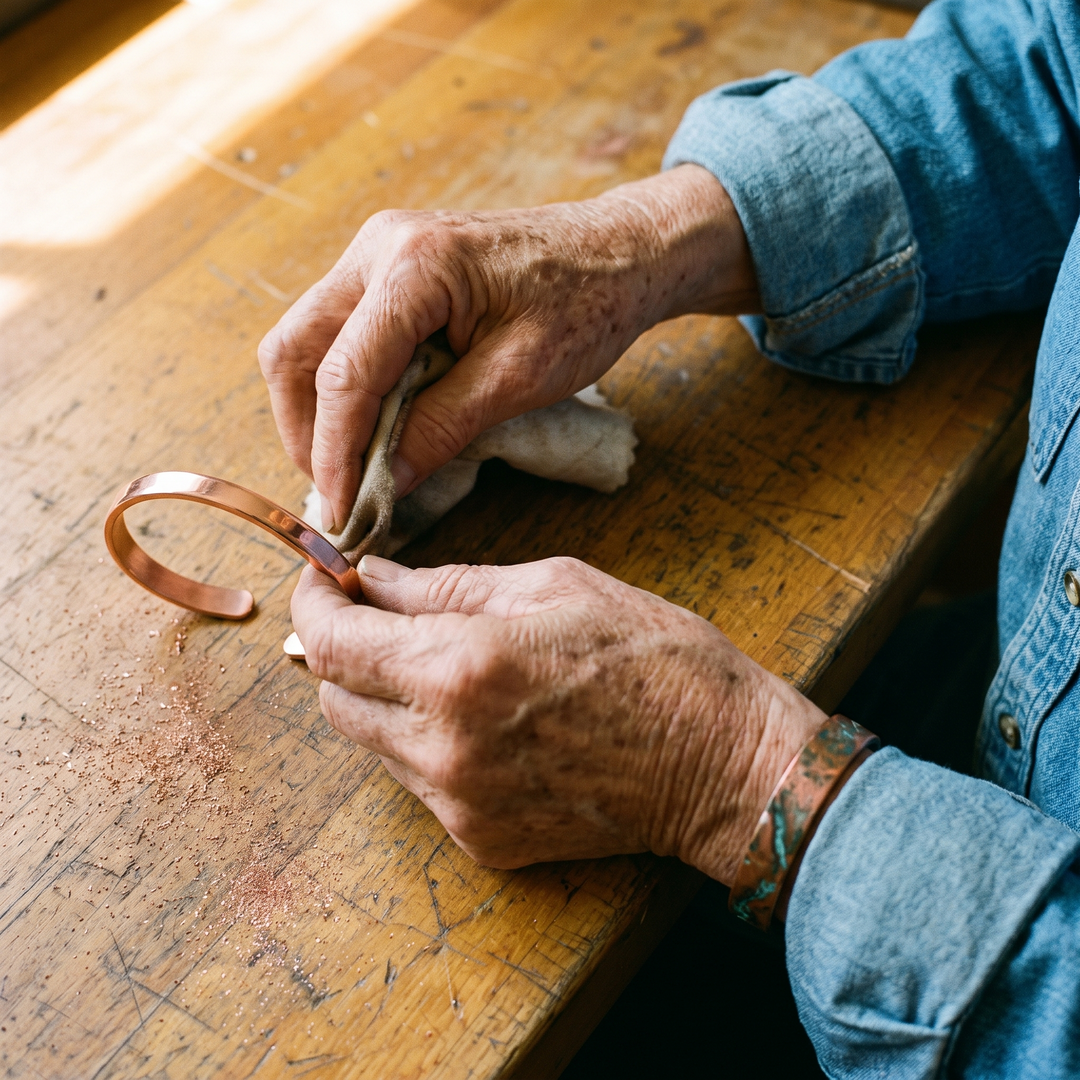 River | Smooth Copper Bangle