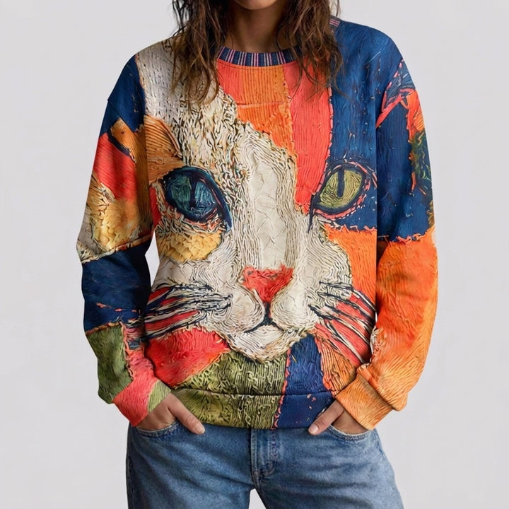 Josephine | Cat Motif Art Print Top