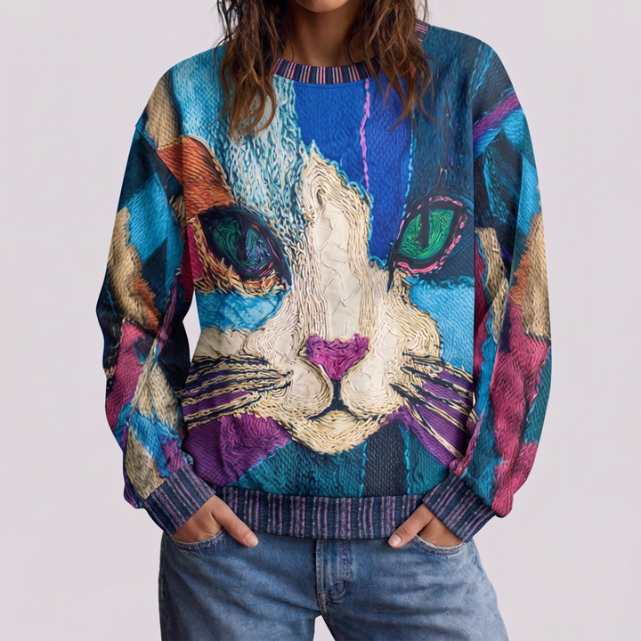 Josephine | Cat Motif Art Print Top