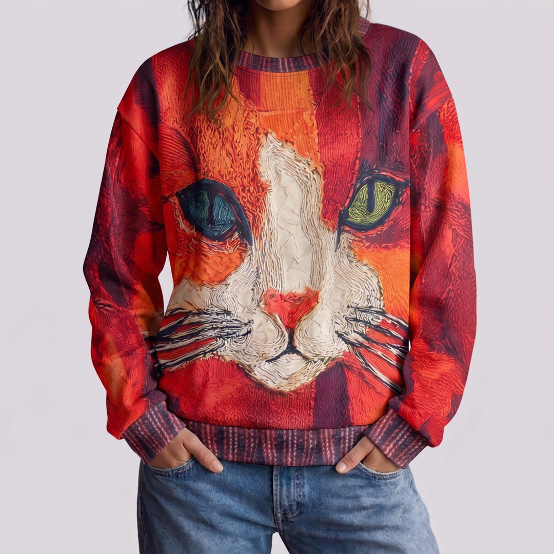 Josephine | Cat Motif Art Print Top