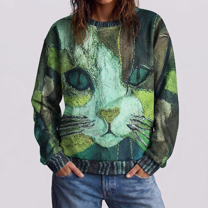 Josephine | Cat Motif Art Print Top