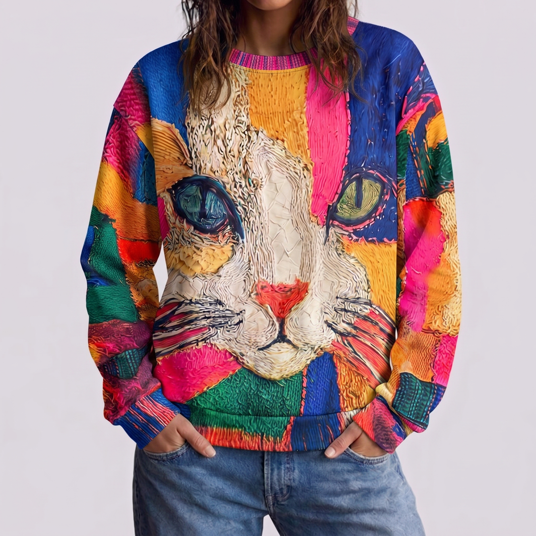 Josephine | Cat Motif Art Print Top