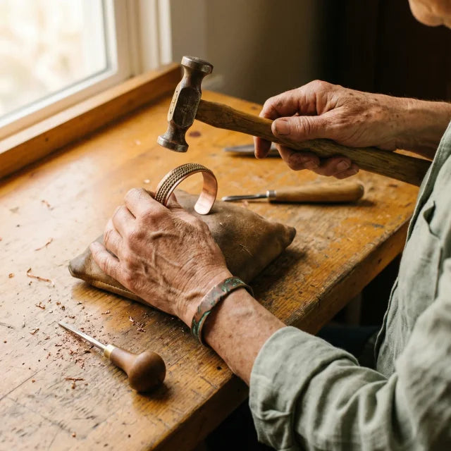Forge | Woven-Pattern Copper Bracelet